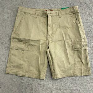 NEW Unionbay Men's Size 38 Tan Cargo Shorts Cotton & Spandex Blend